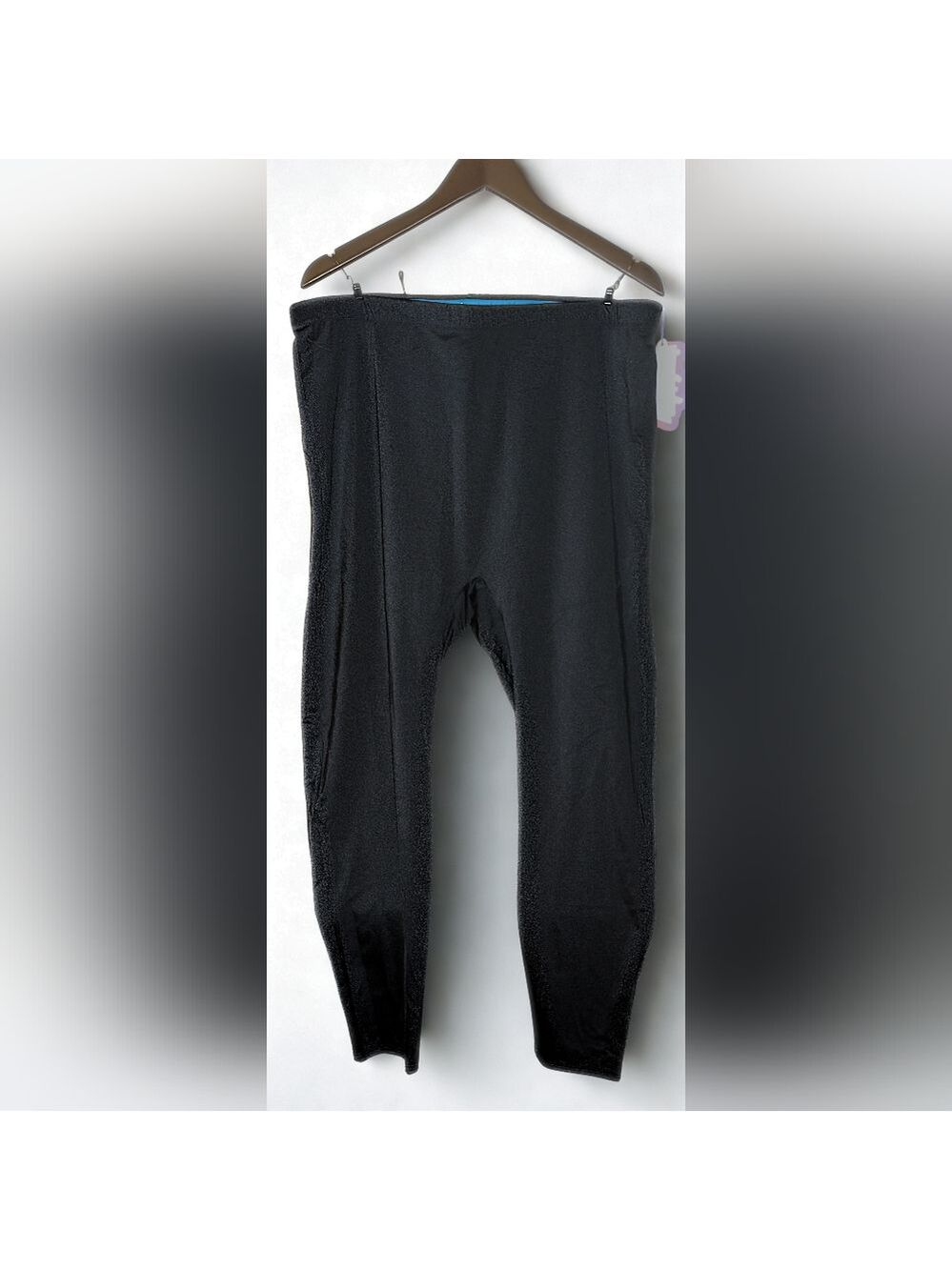 YITTY Black Leggings with Blue Waistband